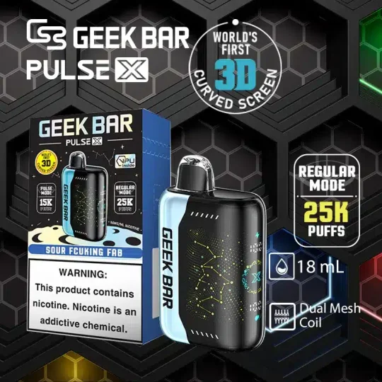 GEEK BAR PULSE X 25000口一次性電子煙｜拋棄式霧化棒｜美歐爆款-零度霧化